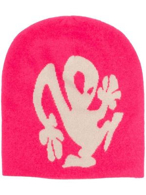 Frenckenberger graphic-print detail knit beanie - Pink