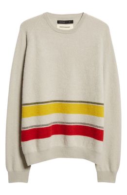 FRENCKENBERGER Stripe Cashmere Sweater in Moon/Striped