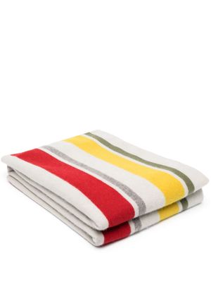Frenckenberger striped cashmere blanket - Grey