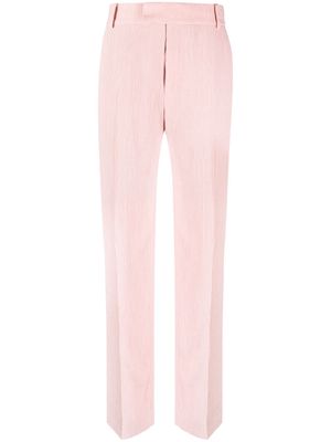 Frenken plissé-effect straight-leg trousers - Pink
