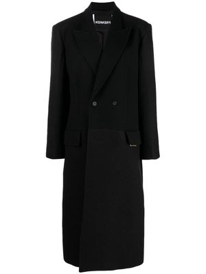 Frenken Respect double-breasted wool-blend coat - Black
