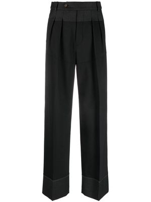 Frenken two-tone tailored trousers - Black