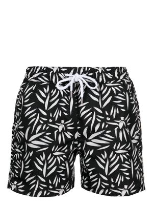 Frescobol Carioca abstract-print swim shorts - Black