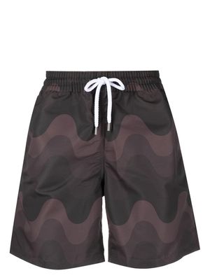 Frescobol Carioca abstract-print swim shorts - Green