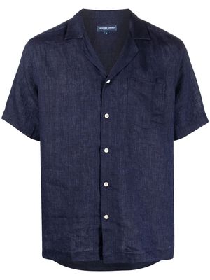 Frescobol Carioca Angelo short-sleeve linen shirt - Blue