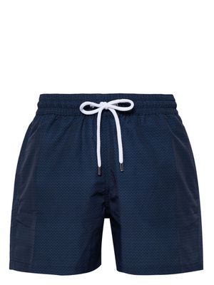 Frescobol Carioca Copacabana-print drawstring swim shorts - Blue