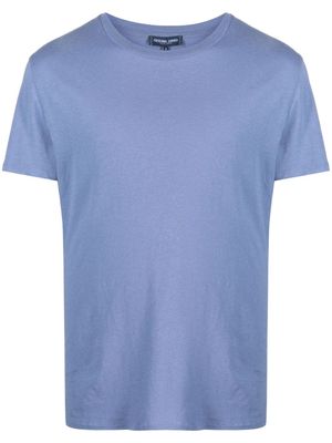 Frescobol Carioca crew-neck cotton-linen T-shirt - Blue