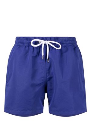Frescobol Carioca elasticated drawstring-waistband swim shorts - Blue