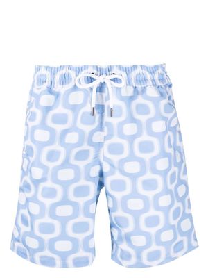 Frescobol Carioca Ipanema print swim shorts - Blue