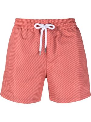 Frescobol Carioca jacquard Pepe-print swim shorts - Orange