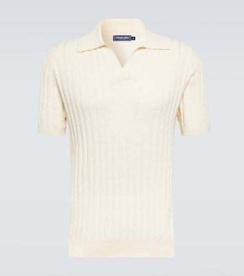 Frescobol Carioca Rino ribbed-knit cotton-blend polo shirt