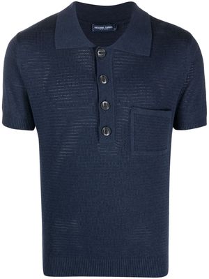 Frescobol Carioca short-button fastening cotton polo shirt - Blue