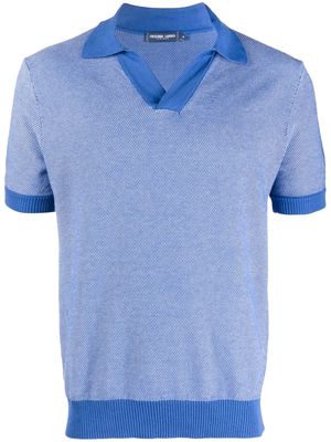 Frescobol Carioca short-sleeved knitted polo shirt - Blue