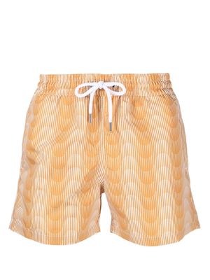 Frescobol Carioca Sombra print swim shorts - Yellow