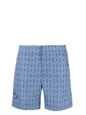 Frescobol Carioca Surfista-print swim shorts - Blue
