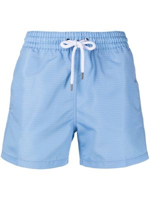 Frescobol Carioca zig-zag print swim shorts - Blue