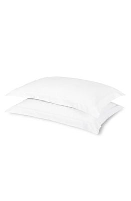 FRETTE Set of 2 Check Cotton Sateen Pillow Shams in White