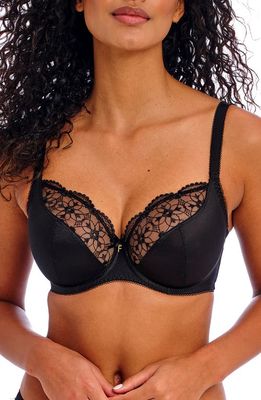 Freya Hallie Underwire Plunge Bra in Black