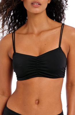 Freya Jewel Cove Concealed Underwire Bikini Top in Plain Black
