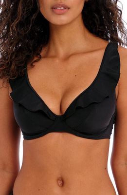 Freya Jewel Cove Underwire Bikini Top in Plain Black