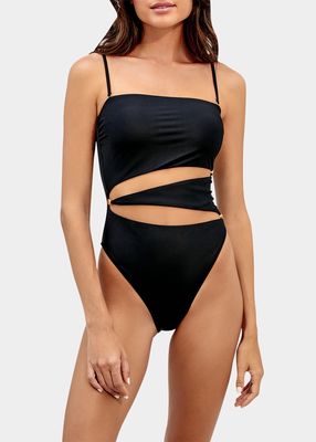Frida Strapless Cutout One-Piece Swimsuit