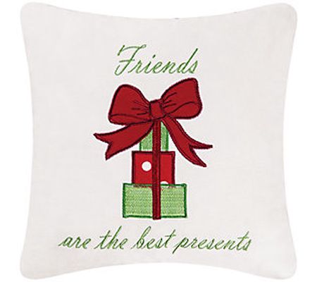 Friends Are The Best Presents Pillow by Valerie