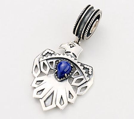 Fritz Casuse Sterling Silver Lapis Thunderbird Pendant Insert