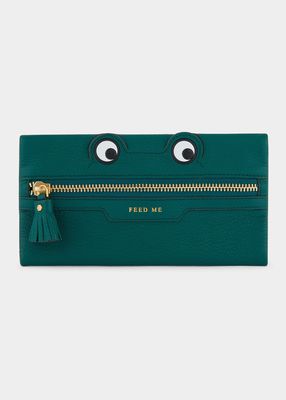 Frog Zip Nappa Leather Pouch