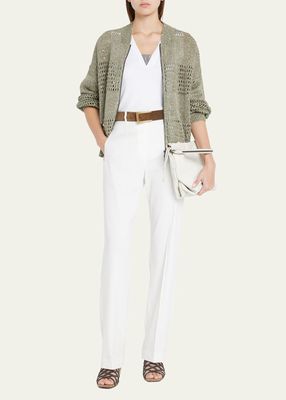 Front Seamed Straight Trousers