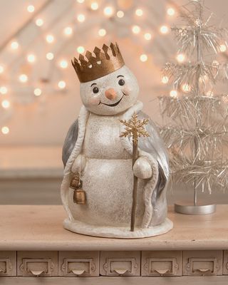 Frosted Metallic Christmas Snowman