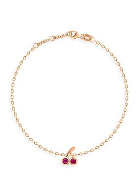Frutti Cherries 18K Rose Gold & Ruby Bracelet