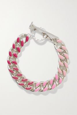 Fry Powers - Sterling Silver And Enamel Bracelet - Pink
