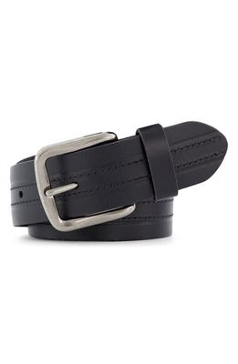 Frye Antique Harness Buckle Leather Belt in Black