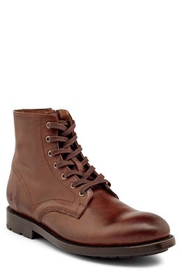 Frye Bowery Lace-Up Boot in Brown - Crust Veg Leather