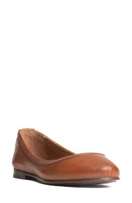 Frye Carson Ballet Flat in Cognac Cabrast