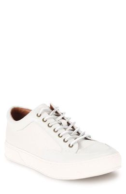 Frye Hoyt Low Water Resistant Sneaker in White - Ruffle Leather