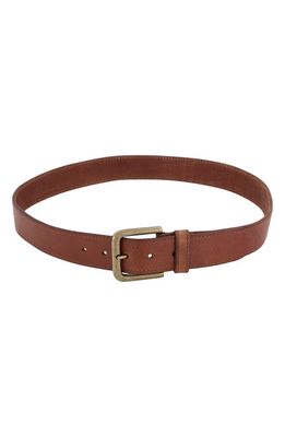 Frye Leather Belt in Tan And Antique Brass