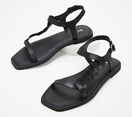 Frye Leather Braided Sandals- Sydney
