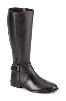 Frye Melissa Belted Knee High Boot in Black - Sakura Leather
