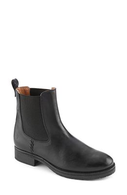 Frye Melissa Double Sole Chelsea Boot in Black - Sakura Leather