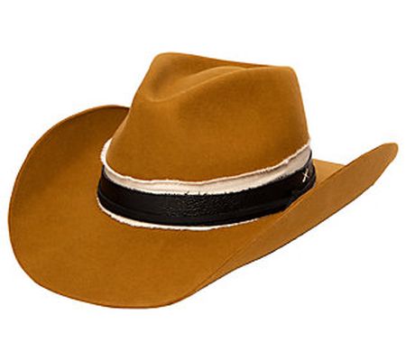 Frye Men's Wool Felt Stiff Brim Cowboy Hat