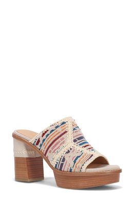 Frye Pipa Crochet Platform Sandal in Ivory Multi 