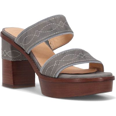 Frye Pipa Platform Sandal in Grey Sky