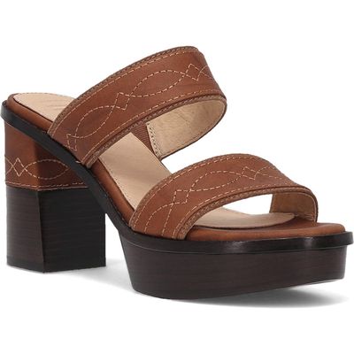 Frye Pipa Platform Sandal in Saddle