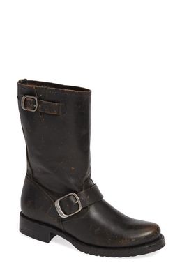 Frye 'Veronica' Short Boot in Black Brush Off Leather