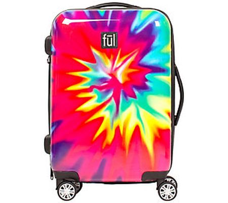 FUL Tie-Dye Swirl 20" Expandable Spinner Rollin g Luggage