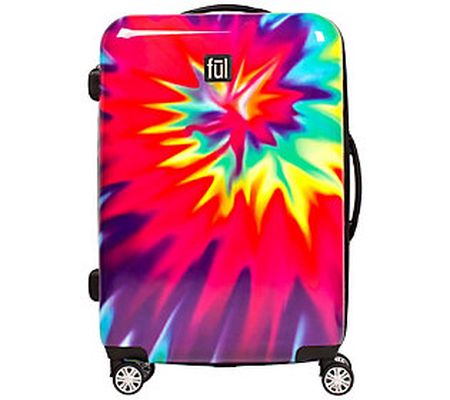 FUL Tie-Dye Swirl 24" Spinner Rolling Luggage S uitcase