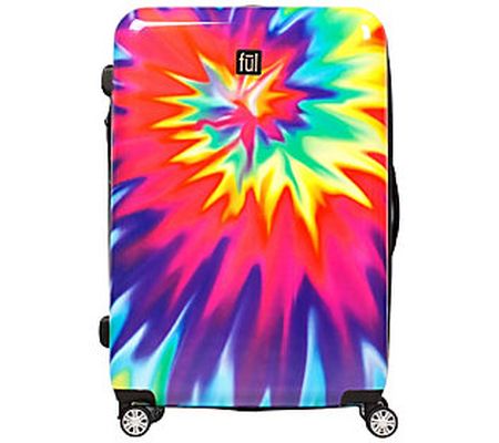 FUL Tie-Dye Swirl 28" Expandable Spinner Rollin g Luggage