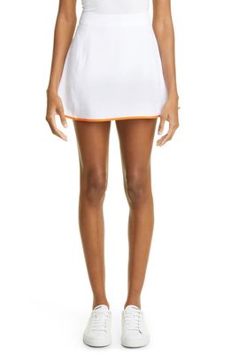 Full Court Sport Bold Tennis Skirt in White