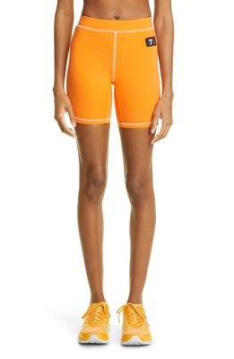 Full Court Sport Logo Bike Shorts in Tangerine
